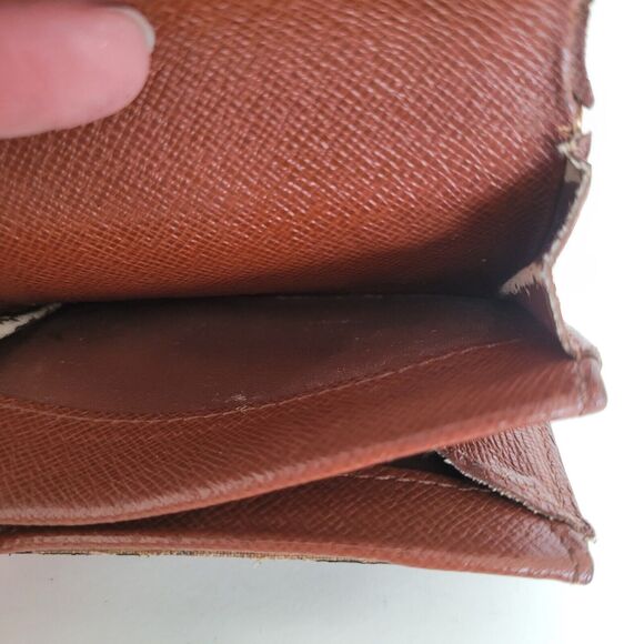 Louis Vuitton LV Micro Brown Folding Monogram Leather Card Wallet Smal Authentic - Picture 6 of 12